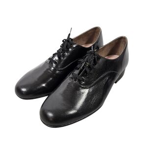 Block Mens Jet Black Oxford Leather Dress Shoes